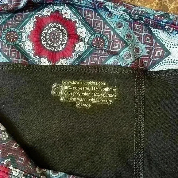 Love Love Paisley Pattern Skort XL - Picture 7 of 7